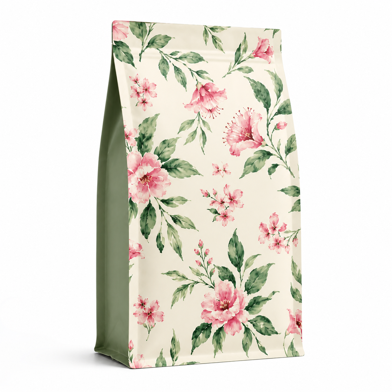 Floral Ghost Roast coffee bag